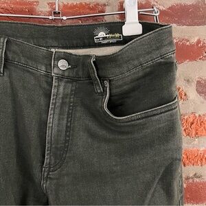 Faherty Men's Green/Gray Slim Straight Jeans